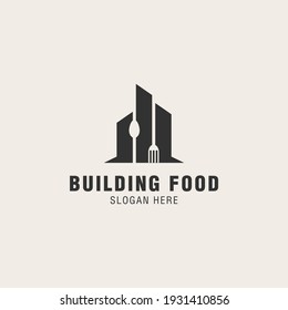 Building And Food Logo Template Suitable For Restaurant Companies