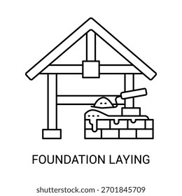Construção Fundação Ícone de Construção Curso Editável