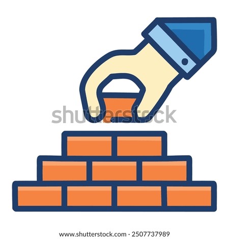 Building a foundation. A symbolic representation of constructing a solid base, signifying development, growth, and the step-by-step process of achieving goals.