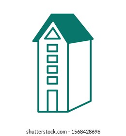 building front facade isolated icon vector illustration design
