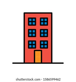 building front facade isolated icon vector illustration design