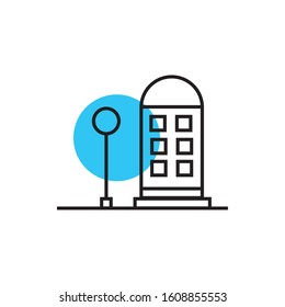 building front facade isolated icon vector illustration design