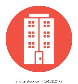 building front facade isolated icon vector illustration design