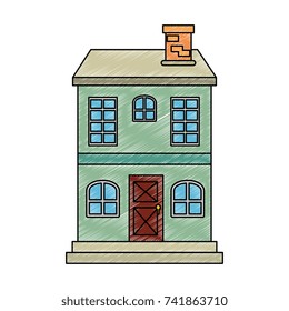 building front isolated icon
