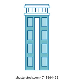 building front isolated icon