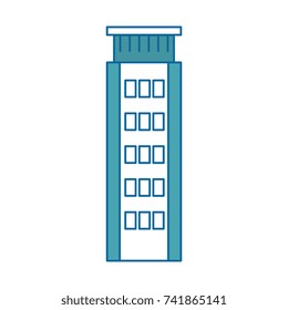 building front isolated icon