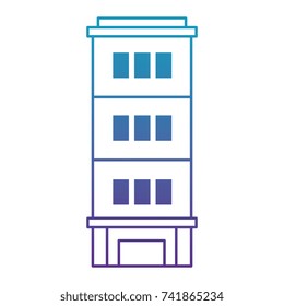 building front isolated icon