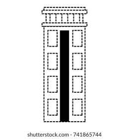 building front isolated icon