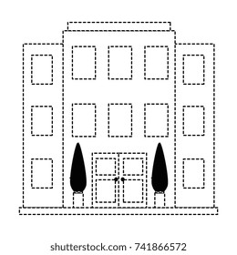 building front isolated icon