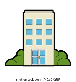 building front isolated icon