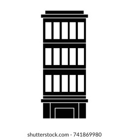 building front isolated icon