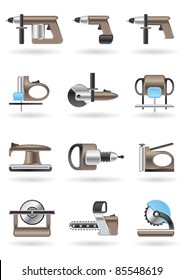Building and furniture power tools - vector illustration