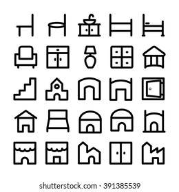 Building & Furniture Vector Icons 11