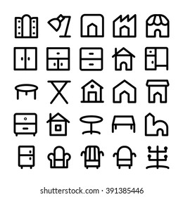 Building & Furniture Vector Icons 14