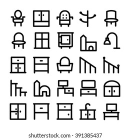 Building & Furniture Vector Icons 15