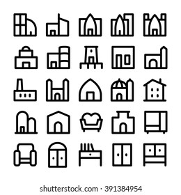 Building & Furniture Vector Icons 5