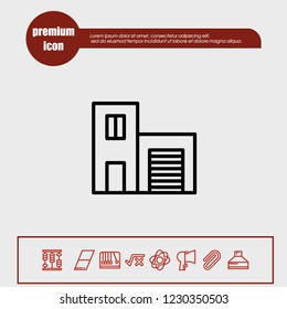 building garage icon vector