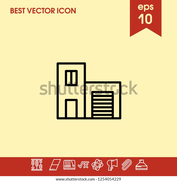 building garage icon\
vector