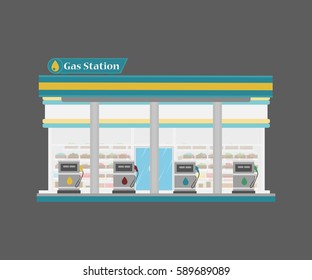 Building of gas station