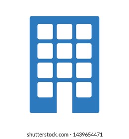 building glyph color vector icon