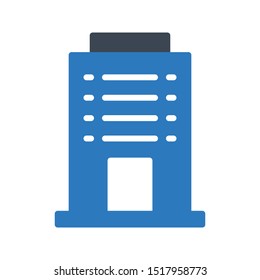 building glyph colour vector icon