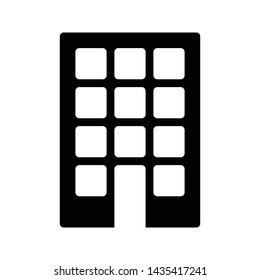 building glyph flat vector icon