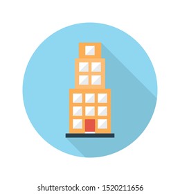 building glyph flat vector icon