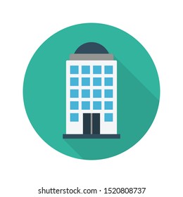 building glyph flat vector icon