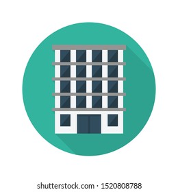 building glyph flat vector icon