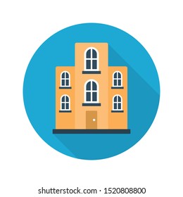 building glyph flat vector icon