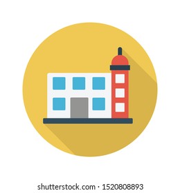 building glyph flat vector icon
