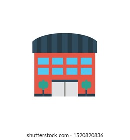 building glyph flat vector icon