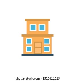 building glyph flat vector icon