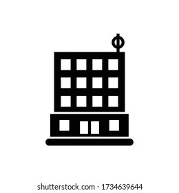 Building with  glyph icon illustration