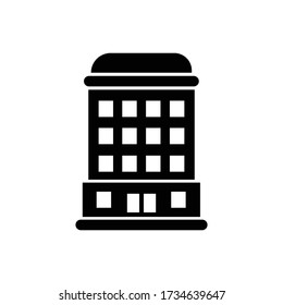 Building with  glyph icon illustration