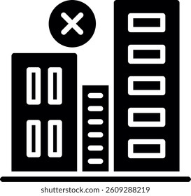Building Glyph Icon Vector Design