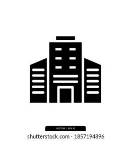 building glyph icon vector logo template in trendy style