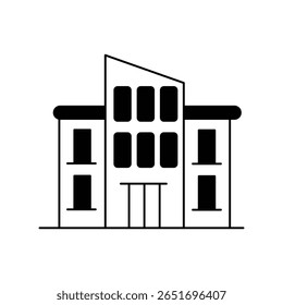 Icono de glifo de construcción con fondo blanco Vector Ilustración de stock