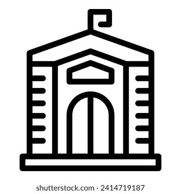 Building governance icon outline vector. Esg business ecology. Money finance