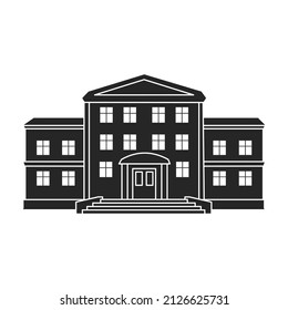 Building of government vector icon.Black vector icon isolated on white background building of government .