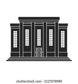 Building of government vector icon.Black vector icon isolated on white background building of government .