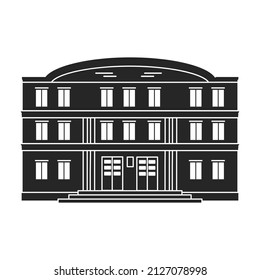 Building of government vector icon.Black vector icon isolated on white background building of government .
