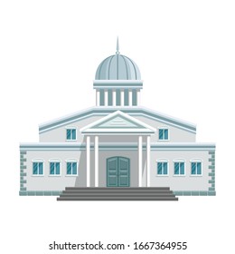 Building of government vector icon.Cartoon vector icon isolated on white background building of government .