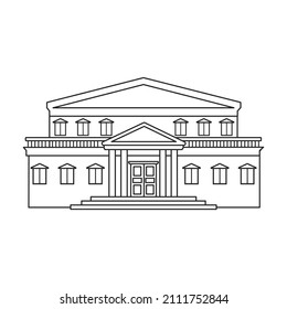 Building of government vector icon.Outline vector icon isolated on white background building of government .