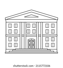 Building of government vector icon.Outline vector icon isolated on white background building of government .