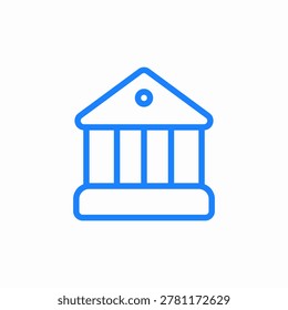 building governmental icon sign vector