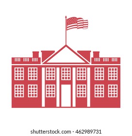 building governmental usa icon vector illustration design