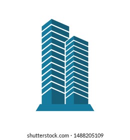 Building graphic design template vector isolated illustration