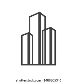 Building graphic design template vector isolated illustration