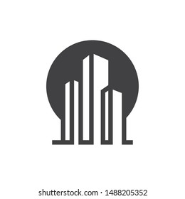 Building graphic design template vector isolated illustration